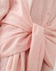 Missyempire Missy Empire cotton blend tie front detail button up shirt mini dress in pink stripes - 2