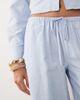 Missyempire Missy Empire cotton rich tie waist wide leg pants in blue pinstripe - part of a set - 2