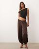 Missyempire Missy Empire double sculpted slinky asymmetric off shoulder top in black - 2