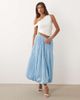 Missyempire Missy Empire double sculpted slinky asymmetric off shoulder top in white - 2