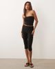 Missyempire Missy Empire double sculpted slinky bandeau top in black - part of a set - 2