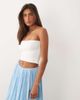 Missyempire Missy Empire double sculpted slinky bandeau top in white - 1
