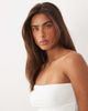 Missyempire Missy Empire double sculpted slinky bandeau top in white - 3