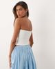 Missyempire Missy Empire double sculpted slinky bandeau top in white - 4