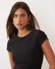 Missyempire Missy Empire double sculpted slinky cap sleeve baby tee in black - 2