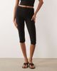 Missyempire Missy Empire double sculpted slinky fold over detail capri pants in black - part of a set - 2
