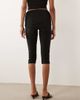 Missyempire Missy Empire double sculpted slinky fold over detail capri pants in black - part of a set - 4