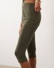 Missyempire Missy Empire double sculpted slinky fold over skirt detail cropped pants in khaki - part of a set-Green - 2