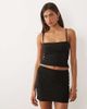 Missyempire Missy Empire double sculpted slinky mini skirt in black - part of a set - 2