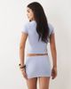 Missyempire Missy Empire double sculpted slinky ruched detail mini skirt in baby blue - part of a set - 4