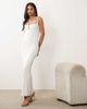 Missyempire Missy Empire double sculpted slinky thin strap cami maxi dress in white - 1