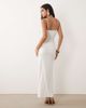 Missyempire Missy Empire double sculpted slinky thin strap cami maxi dress in white - 2