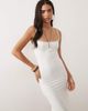 Missyempire Missy Empire double sculpted slinky thin strap cami maxi dress in white - 4