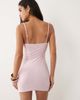 Missyempire Missy Empire double sculpted slinky thin strap cami mini dress in pink - 3