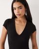 Missyempire Missy Empire double sculpted slinky v-neck cap sleeve mini dress in black - 2