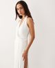 Missyempire Missy Empire halterneck wrap drape front detail maxi dress in white - 2