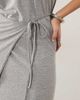 Missyempire Missy Empire high neck wrap tie waist detail maxi dress in gray - 2