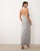 Missyempire Missy Empire high neck wrap tie waist detail maxi dress in gray - 3