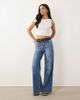 Missyempire Missy Empire lace twist off shoulder top in cream-White - 2