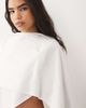 Missyempire Missy Empire linen look drape overlay cape detail top in white - part of a set - 3