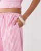 Missyempire Missy Empire poplin elastic waist wide leg pants in pink striped print - part of a set - 4