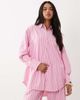 Missyempire Missy Empire poplin oversized shirt in pink striped print - part of a set - 1