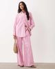 Missyempire Missy Empire poplin oversized shirt in pink striped print - part of a set - 2
