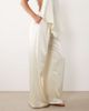 Missyempire Missy Empire satin wide leg pants in cream - part of a set-White - 2