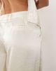 Missyempire Missy Empire satin wide leg pants in cream - part of a set-White - 4