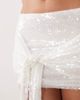 Missyempire Missy Empire sequin drape knot front mini skirt in white - part of a set - 4