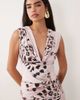 Missyempire Missy Empire slinky cowl neck ruched detail maxi dress in pink butterfly print - 2