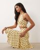 Missyempire Missy Empire slinky godet hem midi skirt in yellow polka dot - part of a set - 2