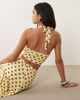Missyempire Missy Empire slinky wrap detail halterneck top in yellow polka dot - part of a set - 2