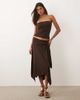 Missyempire Missy Empire soft touch bandeau top in chocolate - part of a set-Brown - 2