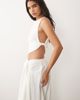 Missyempire Missy Empire straight neck asymmetric knot side detail top in white - part of a set - 1