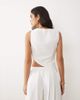 Missyempire Missy Empire straight neck asymmetric knot side detail top in white - part of a set - 4