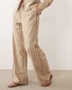Missyempire Missy Empire tie waist wide leg pants in tan pinstripe - part of a set-Neutral - 3