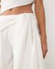 Missyempire Missy Empire volume drape tie front wide leg pants in white - part of a set - 3