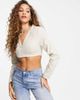 Missyempire Missyempire bra detail crop top in cream - part of a set-White - 1