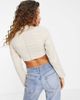 Missyempire Missyempire bra detail crop top in cream - part of a set-White - 2
