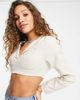 Missyempire Missyempire bra detail crop top in cream - part of a set-White - 3
