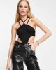 Missyempire Missyempire corset strappy top in black - 1