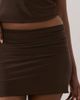 Missyempire Missyempire double sculpted slinky ruched detail mini skirt in chocolate - part of a set-Brown - 4