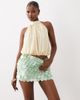 Missyempire Missyempire faux-shell paillette sequined mini skirt in turquoise-Blue - 1