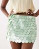 Missyempire Missyempire faux-shell paillette sequined mini skirt in turquoise-Blue - 2