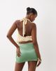 Missyempire Missyempire faux-shell paillette sequined mini skirt in turquoise-Blue - 4