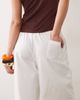 Missyempire Missyempire linen blend tie waist wide leg pants in white - 4