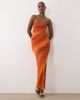 Missyempire Missyempire mesh overlay strapless maxi dress in orange ombré - 2