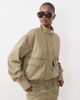 Missyempire Missyempire placket detail denim bomber jacket in khaki green - part of a set - 1