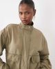 Missyempire Missyempire placket detail denim bomber jacket in khaki green - part of a set - 4